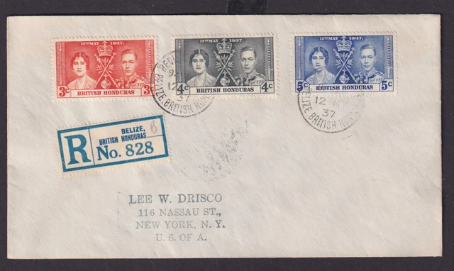 Briefmarken Britische Kolonien British Honduras König Georg Elisabeth Krönung