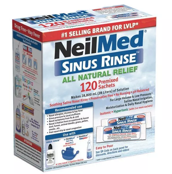 NeilMed Sinus Rinse Saline Nasal Natural Sinus & Allergy Relief Sachets