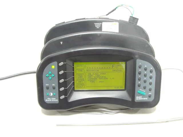 FLUKE HART 1560 Black Stack Temperature Thermometer + 2564 Thermistor Scanner