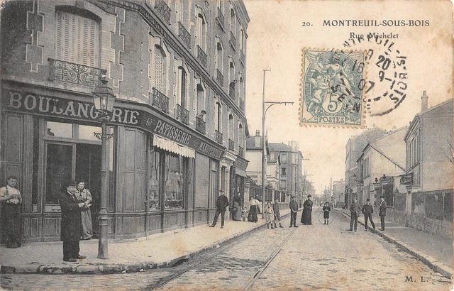 Cpa 93 Under Wood Watch / Rue Michelet / Bakery