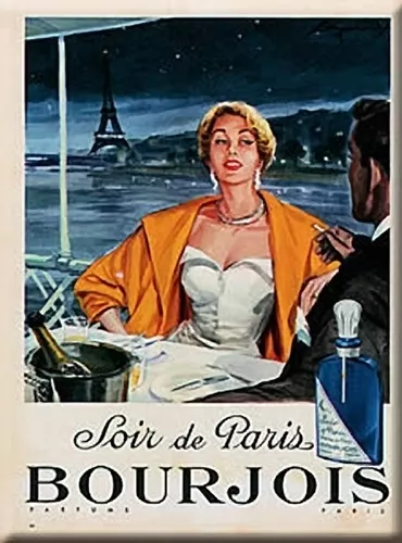 French Advertising Sign - Soir Evening in Paris Perfume