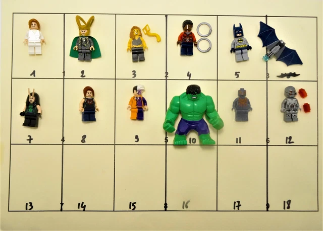 lego lot de 46 figurines super heros