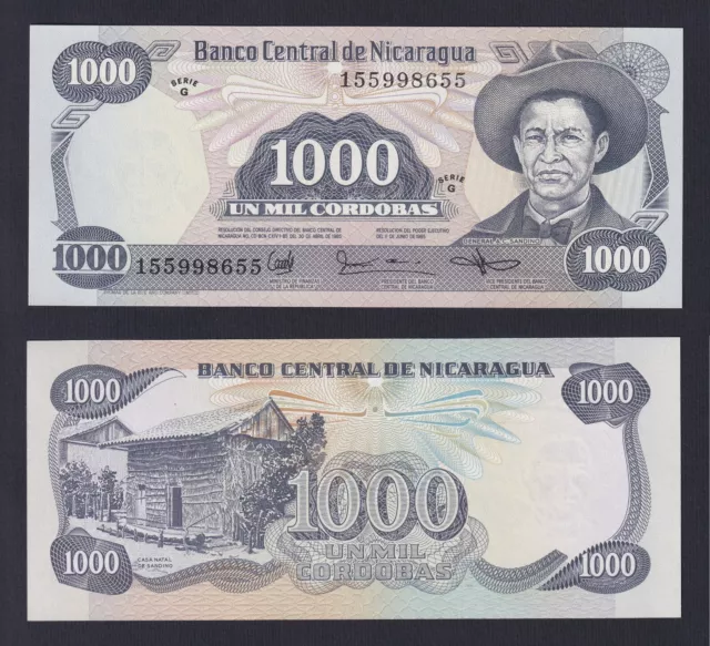 Nicaragua 1000 Cordobas L.1985(1987) P 145b Fds / UNC A-03
