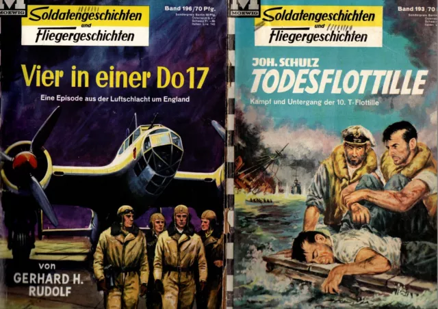 Alte Ausgb. Soldatengeschichten  193+194+196+197+198  Erstausgabe/Retro/Konvolut