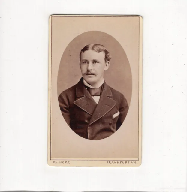 Ph. Hoff CDV Foto Herrenportrait - Frankfurt Main 1870er