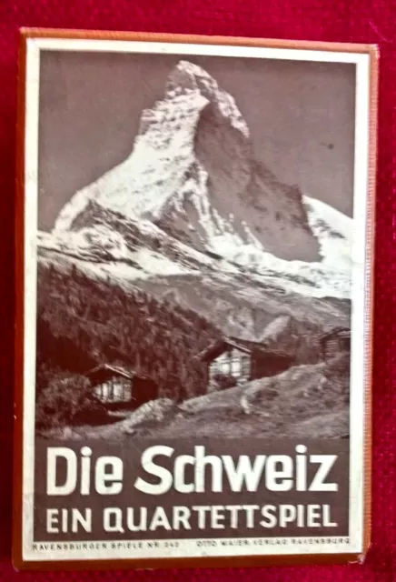 Antikes Kartenspiel "Die Schweiz -Ein Quartettspiel-", Ravensburger Spiel Nr.242