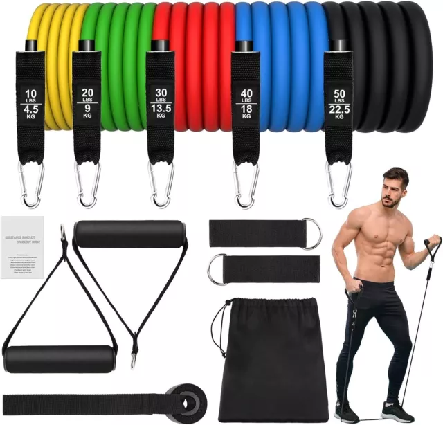 Resistance Bands Fitnessbänder Set Widerstandsbänder - Expander Tubes Rubber Ban