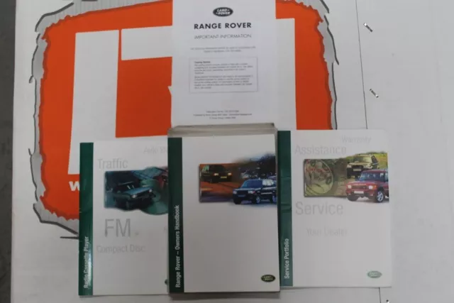 VDC000010ENX ENGLISH EXPORT Range Rover P38 Owners hand book service portfoli...