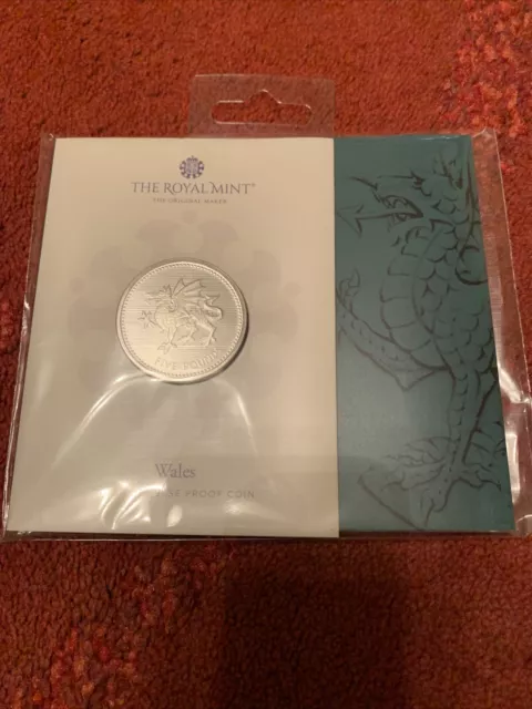 2023 Wales Welsh Dragon £5 BASE PROOF COIN exclusive to Royal Mint Experience