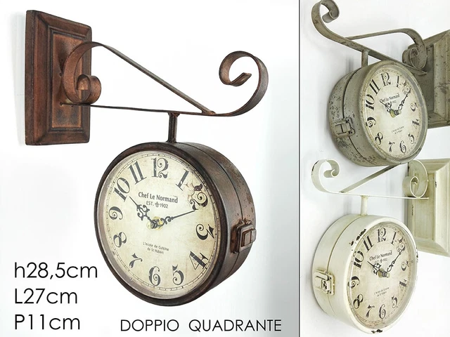 Montre-pendentif Vintage Double Cadran TKC - Laiton, Mouvement Quartz, Neuf Avec étiquettes