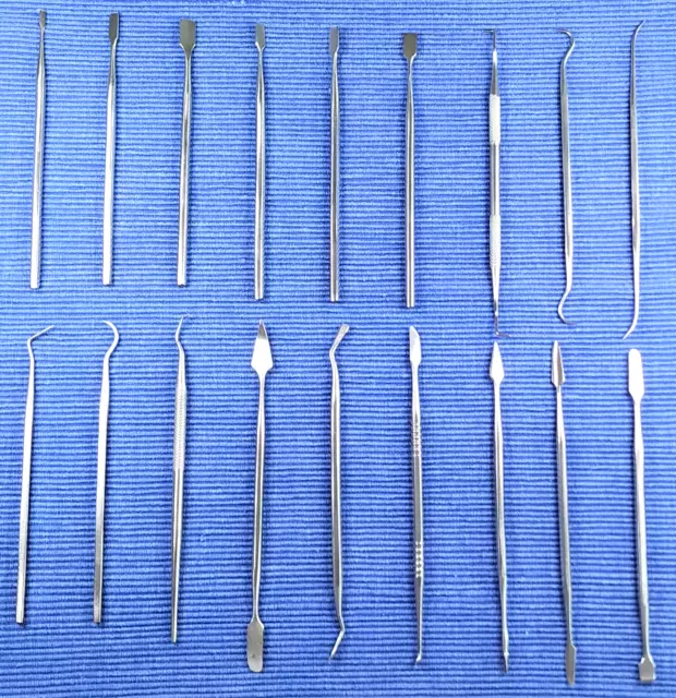 Modellier Werkzeug Set Edelstahl 18-Teile f. Ton Polymer Wachs Modellbau Töpfern