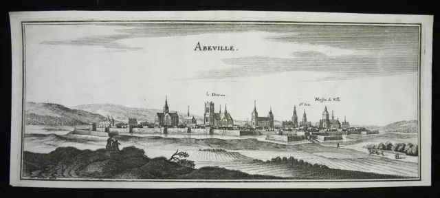 Jan I Peeters Delin (1624-1678 Città Fortificate Abbeville La Sum Chiesa