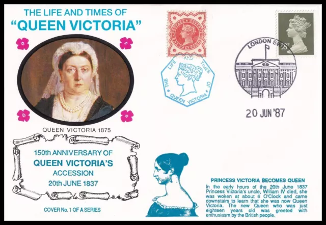 1987 GB Queen Victoria's Accession 150th Ann Queen Victoria Life & Times Cover