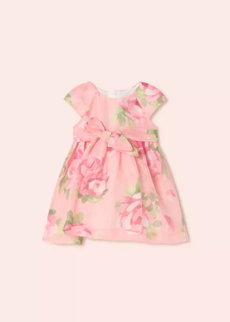 Abito Vestito Abiti Neonata Mayoral 1951 Lino Rosa Originale Pe 2023