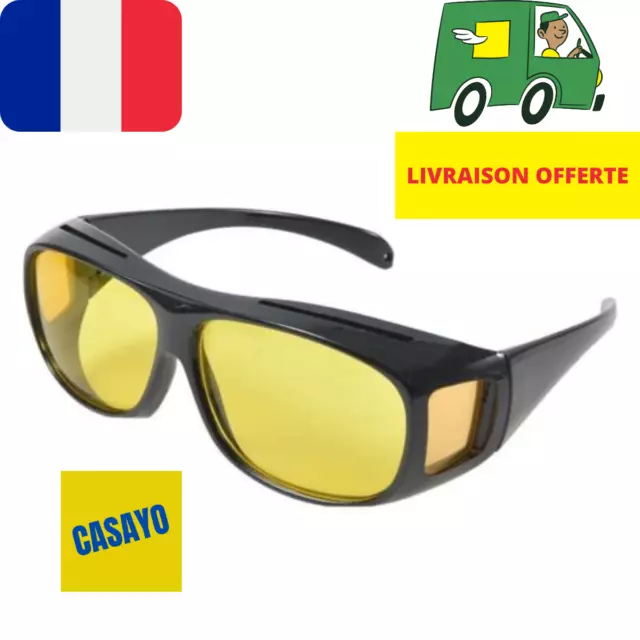 VISION NOCTURNE LUNETTE Lentilles lunettes Conduite de Nuit Lunette EUR  9,90 - PicClick FR