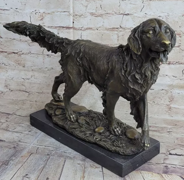 Labrador Retriever Hunting Search & Rescue Dog Bronze Marble Sculpture Artwork