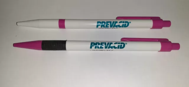 Lot 2 Prevacid Drug Rep Pharmaceutical Promo Advertising Pens Pink