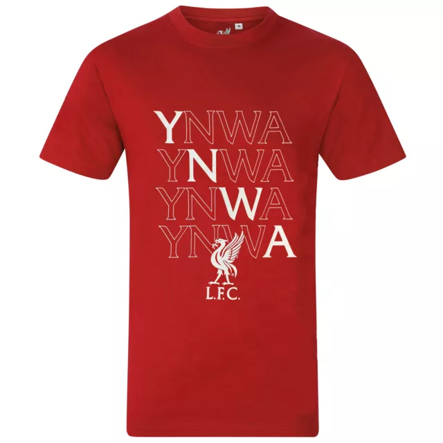 Liverpool FC officiel - T-shirt graphique à blason YNWA thème football - homme