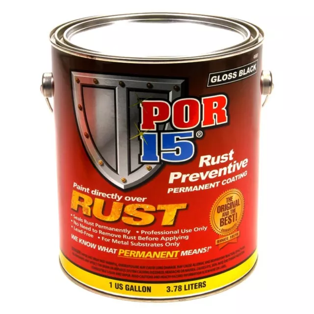 POR-15 45001 1 gal Gloss Black Spray-On Rust Preventive Coating
