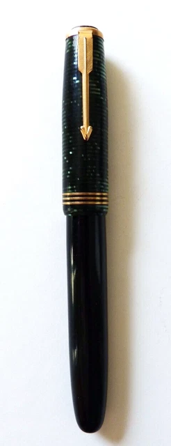 Stylo-plume Parker Vintage Vers 1930 - Plume En Or 18k, Corps Bakélite Noire, Manque Le Réservoir