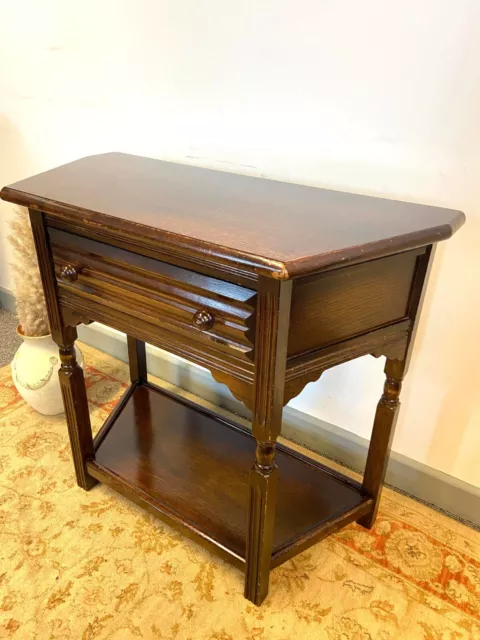 Oak Single Drawer Side Hall Lamp Table FREE DELIVERY Circa Mid 20th Century