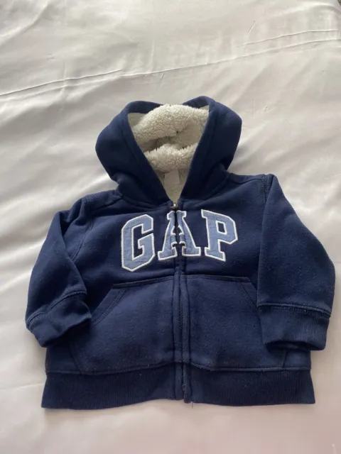 Baby Gap Navy Fleece Hoodie Size 6-12 Months