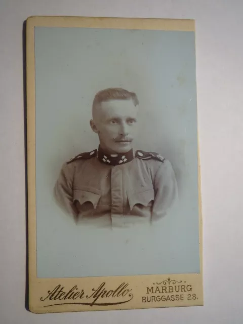 Marburg - Soldat in Uniform - wohl IR 26 - Offizier ? / CDV