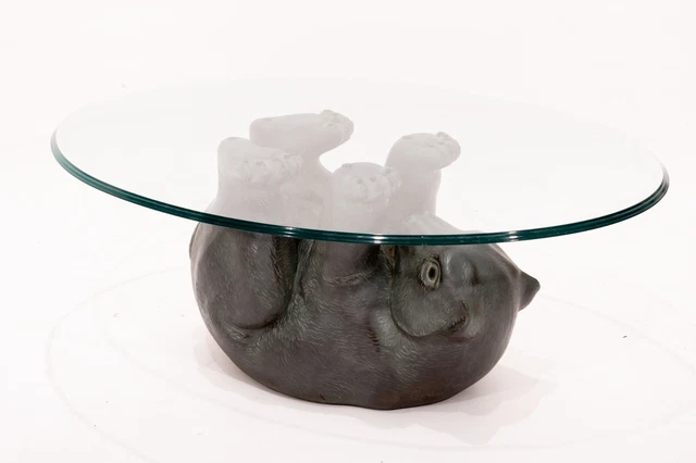 Vintage Lane Bear Table With Glass Top - Figurative Coffee Table, Very Unique! Vintage Lane Bear Table With Glass Top - Figurative Coffee Table, Very Unique!