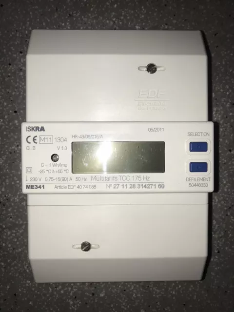 Compteur electrique Monophasé Iskra Index 000000 Consommation