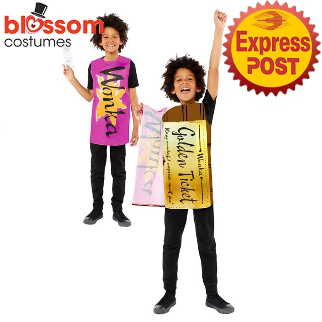 Girls Roald Dahl Winning Wonka Bar Costume Child Chocolate Factory Book Week - Foto 9