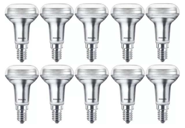 10er Pack Philips LED E14 R50 4,3W = 60W Reflektor 320lm Warmweiß 2700K DIMMBAR