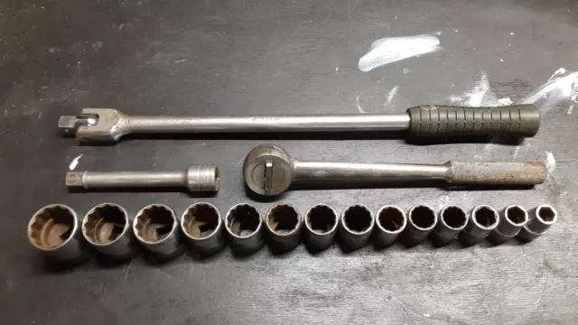 SK Tools 17pc. socket set 1/2" drive 7/16" to 1-1/8"