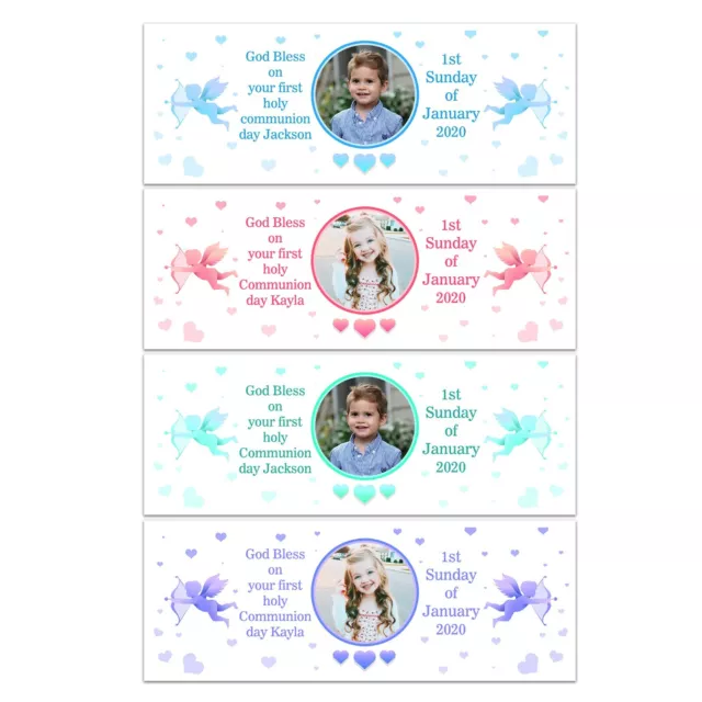 Personalised Holy Communion Confirmation Banner Add A Photo Name Wall Boys Girls