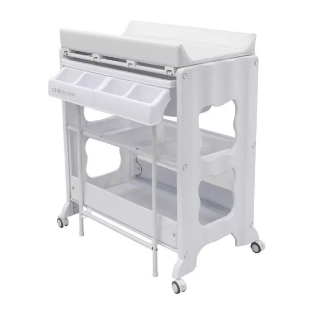 Childcare Montana Changing/Bathing 100cm Change Centre Table for Baby/Infant WHT