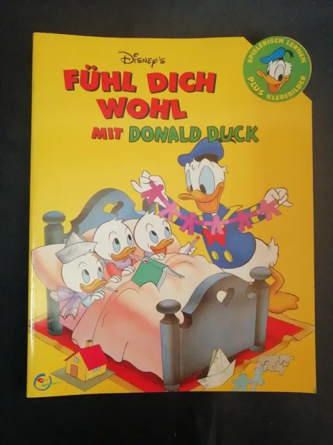 Vintage 90er Jahre Malbuch DM Disney Donald Duck Malbuch Unbenutzt