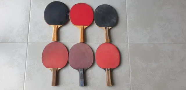 Lot de 6 Raquettes de Ping-Pong Tennis de Table