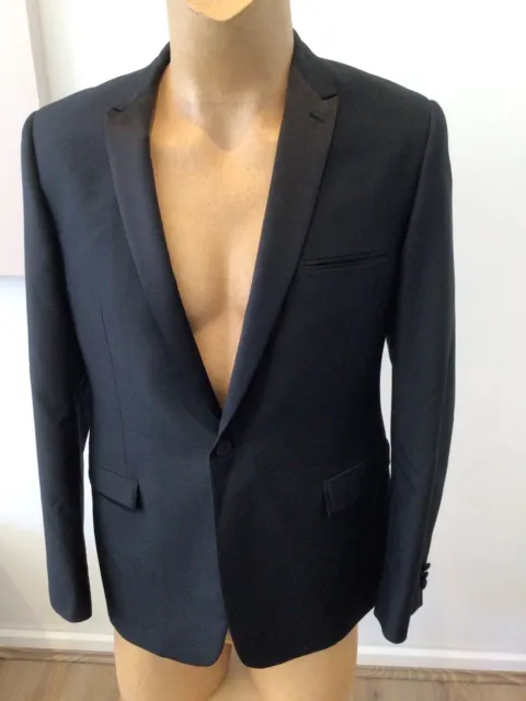 Mens POLITIX BLACK TUXEDO 2 PIECE SUIT SIZE XL (42) …..Slim Fit…