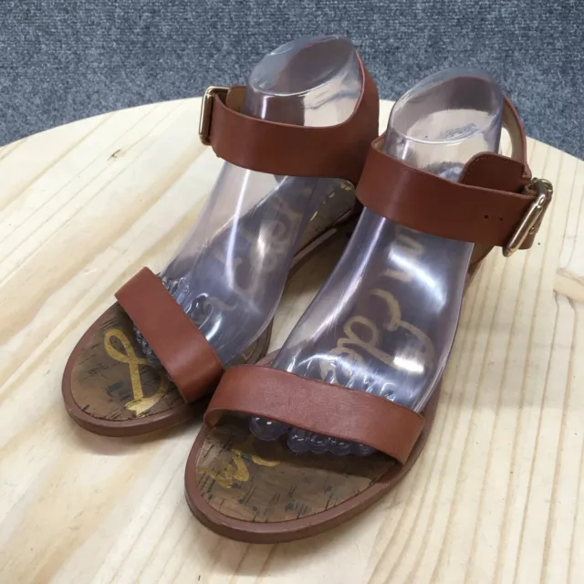 Sam Edelman Sandals Womens 10 M Trina Strappy Brown Leather Ankle Strap Casual 3