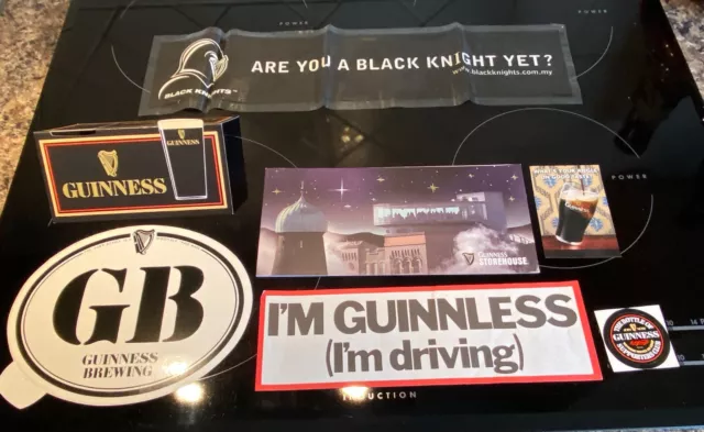 Guinness paper and plastic 7 sign collection from the 1980s