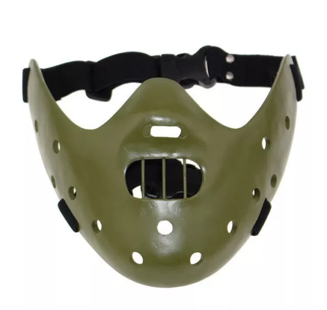 Bellissimo cosplay festa Halloween Silence of the Lambs Hannibal Lecter maschera resina
