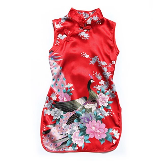Abbigliamento Elegante Cheongsam Donna Bambino Stile Cinese Formale Bambini