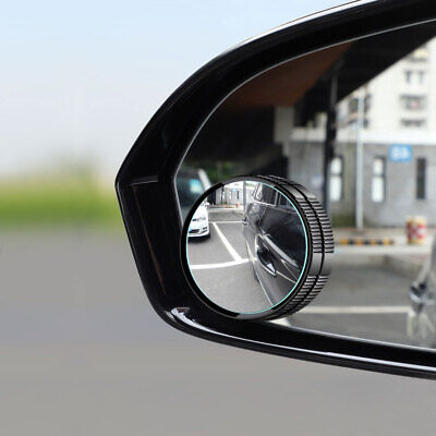 2pcs Blind Spot Mirror Convex 360° Wide Angle Suction Cup Adjustable For Car SUV