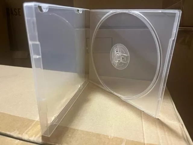 100 New 10.4MM Single CD Poly Cases w Sleeve, Super Clear, VCD-SC-DS,Free S&H