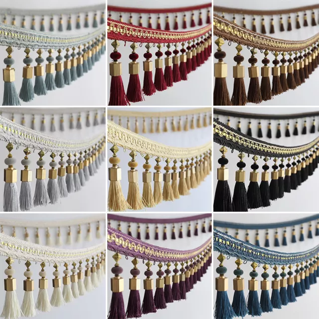 1M Curtain Tassel Fringe Trim Fabric Sewing Crafts DIY Ribbon Sewing Upholstery 2