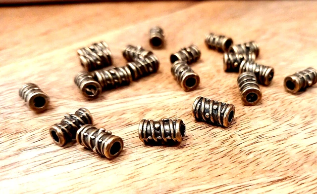 20 Bartperlen Wikingerperlen Haar Perlen Rasta Perlen Antik Bronze Farbe (4)