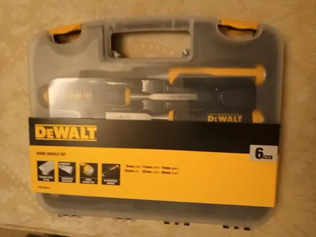 DEWALT WOOD CHISEL SET 4 PIECES DWHT16063 6mm 12mm 18mm 25mm