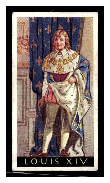 King Louis Xiv #36 Famous Minors 1936 Godfrey Phillips Tobacco Card No Creases