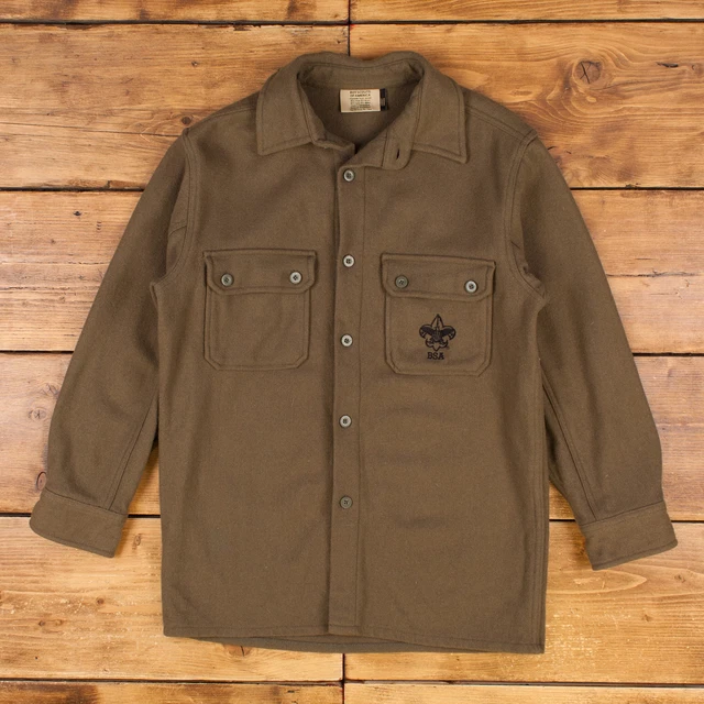 Boy scout green wool jac shirt clearance