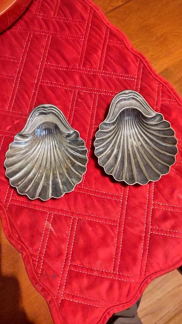 Antique James Dixon And Son Sheffield Sterling Footed Sterling Shell...