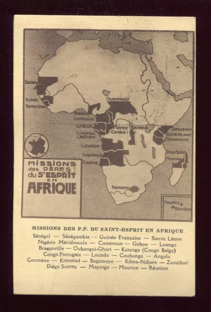 CPA Afrique. Missions des Pères du Saint-Esprit en Afrique . 1930